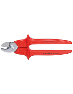 Knipex Ножици за рязане на кабел до 50мм2, хромирани, VDE 1000V гумирана червена ръкохватка 230мм, - K9506230 - Цена | LEDs4econ