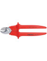 Knipex Ножици за рязане на кабел до 50мм2, хромирани, VDE 1000V гумирана червена ръкохватка 230мм,  - K9506230