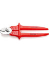 Knipex Ножици за рязане на кабел до 50мм2, хромирани, VDE 1000V гумирана червена ръкохватка 230мм,  - K9506230 - 3