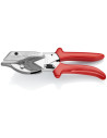 Knipex Ножици за гума, хромирани, червена ръкохватка 215мм, с фиксатор,  - K9435215 - 9
