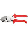 Knipex Ножици шлосерски, хромирани, червена ръкохватка 200мм, с фиксатор,  - K9455200