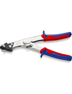 Knipex Ножици за ламарина, никелирани, синьо-червена ръкохватка 280мм, с фиксатор, - K9055280 - Цена | LEDs4economy 2