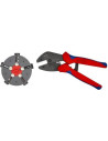 Knipex Клещи за кримпване на кабелни накрайници 0.5-25мм2 MultiCrimp, 5 челюсти, синьо-червена ръкохватка 250мм, с пружина,  - K - 6