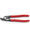 Knipex Ножици за рязане на кабел до 50мм2, червена ръкохватка 165мм, с фиксатор,  - K9521165