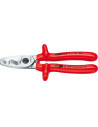 Knipex Ножици за рязане на кабел до 70мм2, хромирани, VDE 1000V гумирана червена ръкохватка 200мм,  - K9517200