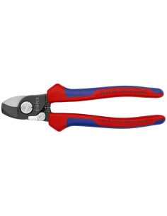 Knipex Ножици за рязане на кабел до 50мм2, синьо-червена ръкохватка 165мм, с фиксатор, - K9522165 - Цена | LEDs4economy