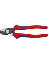 Knipex Ножици за рязане на кабел до 50мм2, синьо-червена ръкохватка 165мм, с фиксатор,  - K9522165
