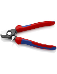 Knipex Ножици за рязане на кабел до 50мм2, синьо-червена ръкохватка 165мм, с фиксатор, - K9522165 - Цена | LEDs4economy 2