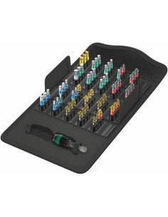 Wera Комплект 60х бита и държач 889/4/1 K, Bit-Safe 61 BiTorsion - W057441 - Цена | LEDs4economy