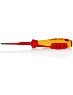 Knipex Отвертка PZ 1 Slim, VDE 1000V жълто-червена ръкохватка 187мм, - K982501SL - Цена | LEDs4economy