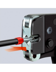 Knipex Клещи автоматични за кримпване на кабелни накрайници 0.08-10мм2 квадрат, ръкохватка 190мм, с пружина, - K975308 - Цена |  2