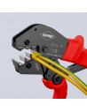 Knipex Клещи за кримпване на кабелни накрайници 6-16мм2 двойни изолирани, закалени, синьо-червена ръкохватка 250мм, с пружина,   - 3