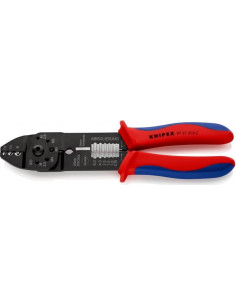 Knipex Клещи за кримпване на кабелни накрайници 0.5-6мм2 неизолирани, синьо-червена ръкохватка 230мм, - K9721215C - Цена | LEDs4 2