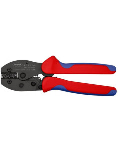 Knipex Клещи за кримпване на кабелни накрайници 0.1-2.5мм2 неизолирани, закалени, синьо-червена ръкохватка 220мм, с пружина, - -