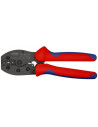 Knipex Клещи за кримпване на кабелни накрайници 0.5-6мм2 неизолирани, закалени, синьо-червена ръкохватка 220мм, с пружина,  - K9 - 2