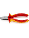 Knipex Клещи за кримпване на кабелни накрайници 0.25-2.5мм2, VDE 1000V жълто-червена ръкохватка 145мм, - K9768145A - Цена | LEDs