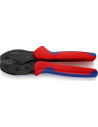 Knipex Клещи за кримпване на кабелни накрайници 0.5-10мм2 DIN неизолирани, закалени, синьо-червена ръкохватка 220мм, с пружина,  - 3