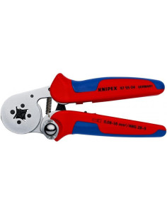 Knipex Клещи автоматични за кримпване на кабелни накрайници 0.08-16мм2 квадрат, хромирани, ръкохватка 180мм, с пружина, - K9755 