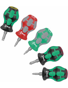 Wera Комплект отвертки, 1x шлиц, 2x PH и 2x квадрат, 3xx/5 Kraftform Stubby - W008872 - Цена | LEDs4economy