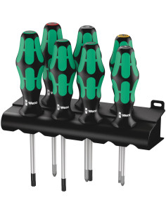 Wera Комплект отвертки, 1x шлиц, 1x PH, 2x PZ и 3x TX, 3xx/7 Kraftform Plus - W320540 - Цена | LEDs4economy