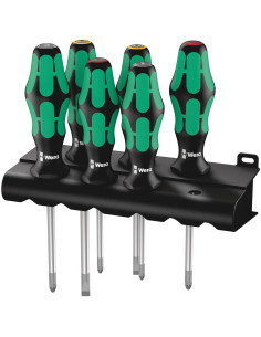 Wera Комплект отвертки, 2x шлиц, 2x PH и 2x PZ, 3xx/6 Kraftform Plus - W105622 - Цена | LEDs4economy