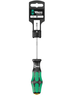Wera Отвертка шлиц 0.6x3.5x100, зелено-черна ръкохватка, 335 Kraftform Plus блистер - W100042 - Цена | LEDs4economy
