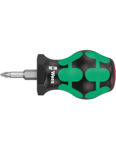 Wera Отвертка PH 1x25, зелено-черна ръкохватка, 350 Kraftform Stubby - W008850 - Цена | LEDs4economy