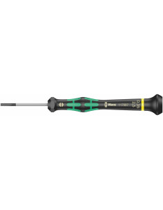 Wera Отвертка шлиц 0.16x0.8x40, зелено-черна ръкохватка, 2035 Kraftform Micro - W117990 - Цена | LEDs4economy