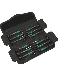 Wera Комплект отвертки, 2x шлиц, 3x PH, 3x TX, 1x mx, 2x за гайки и 1x за чипове, Electronics 12 Kraftform Micro - W073677 - Цен