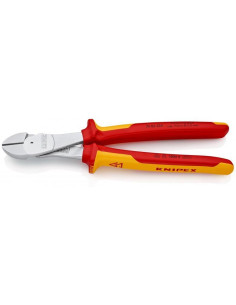 Knipex Клещи диагонални резачки усилени, хромирани, VDE 1000V жълто-червена ръкохватка 250мм, - K7406250 - Цена | LEDs4economy