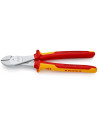 Knipex Клещи диагонални резачки усилени, хромирани, VDE 1000V жълто-червена ръкохватка 250мм, - K7406250 - Цена | LEDs4economy