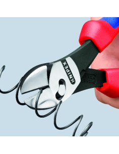 Knipex Клещи диагонални резачки усилени TwinForce, синьо-червена ръкохватка 180мм, - K7372180 - Цена | LEDs4economy 2