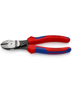 Knipex Клещи диагонални резачки усилени, синьо-червена ръкохватка 180мм, с отваряща пружина, - K7412180 - Цена | LEDs4economy