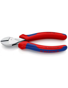 Knipex Клещи диагонални резачки усилени X-Cut, хромирани, синьо-червена ръкохватка 160мм, - K7305160 - Цена | LEDs4economy