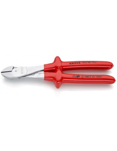Knipex Клещи диагонални резачки усилени, хромирани, VDE 1000V гумирана червена ръкохватка 250мм, - K7407250 - Цена | LEDs4econom