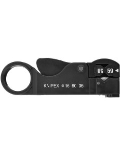 Knipex Инструмент за заголване на коаксиални кабели (RG58, RG59, RG62), черна ръкохватка 105мм, с отваряща пружина, - K166005SB  2