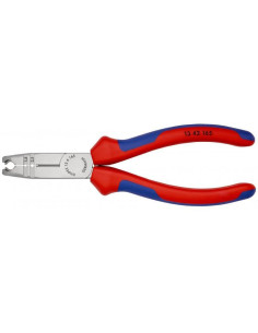 Knipex Клещи заголващи и резачки, изолация до Ø10мм, синьо-червена ръкохватка 165мм, - K1342165 - Цена | LEDs4economy 2