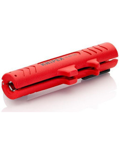 Knipex Инструмент за заголване на кабели, за изолация Ø8-13мм, червена ръкохватка 125мм, с фиксатор, - K1680125SB - Цена | LEDs4
