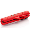 Knipex Инструмент за заголване на кабели, за изолация Ø8-13мм, червена ръкохватка 125мм, с фиксатор,  - K1680125SB