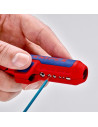 Knipex Универсален инструмент за заголване на кабели ErgoStrip, лява ръкохватка 135мм, с фиксатор,  - K169502SB - 3
