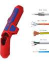 Knipex Универсален инструмент за заголване на кабели ErgoStrip, лява ръкохватка 135мм, с фиксатор,  - K169502SB - 10