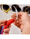 Knipex Универсален инструмент за заголване на кабели ErgoStrip, лява ръкохватка 135мм, с фиксатор,  - K169502SB - 15