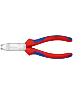 Knipex Клещи заголващи и резачки, хромирани, изолация до Ø10мм, синьо-червена ръкохватка 165мм, - K1345165 - Цена | LEDs4economy