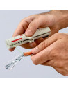 Knipex Инструмент за заголване на LAN кабели, сива ръкохватка 125мм, с фиксатор,  - K1665125SB - 2