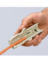 Knipex Инструмент за заголване на LAN кабели, сива ръкохватка 125мм, с фиксатор,  - K1665125SB - 3