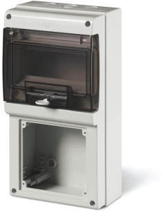 Scame Табло за индустриални контакти и DIN модули IP66, UV, PG и М вход, серия Domino (8 DIN и 1х Omnia 136X125мм) - 672.2200 - 