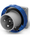 Scame Промишлен щепсел 2P+Е 32A 200-250V IP66/67, 6h серия Optima панелен монтаж 75x75мм - 248.3293 - Цена | LEDs4economy