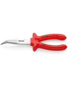 Knipex Клещи резачки с извит дълъг остър връх, хромирани, VDE 1000V гумирана червена ръкохватка 200мм, - K2627200 - Цена | LEDs4