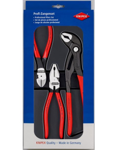 Knipex Комплект с 3 бр. клещи - комбинирани 180мм (K0201180), резачки 160мм (K7401160), Cobra 250мм (K8701250), - K002010 - Цена