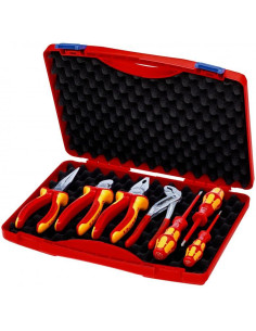 Knipex Комплект в куфар RED с 7 бр. инструменти VDE 1000V за електротехници, - K002115 - Цена | LEDs4economy 2